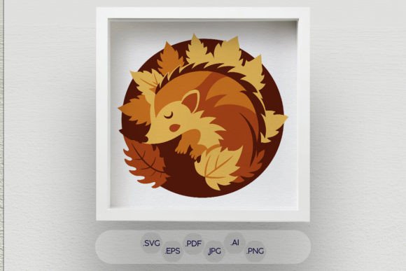3D Hedgehog SVG for Shadow Boxes & Crafts