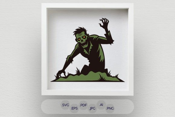 3D SVG Zombie Shadow Boxes for Bold Blog Graphics