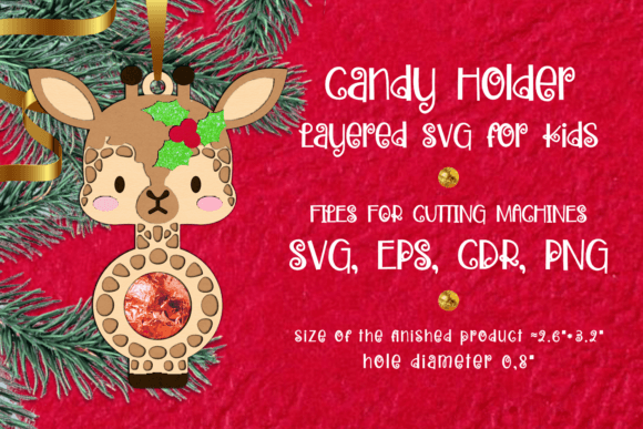 Baby Giraffe Christmas Candy Holder: A 3D SVG Review