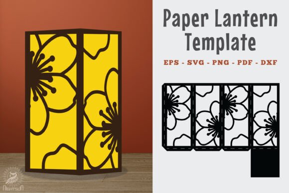 Cherry Blossom Papercut Lantern: 3D SVG Gift Boxes