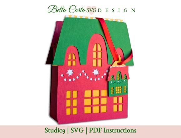 Christmas House Gift Bag Tag: 3D SVG Review