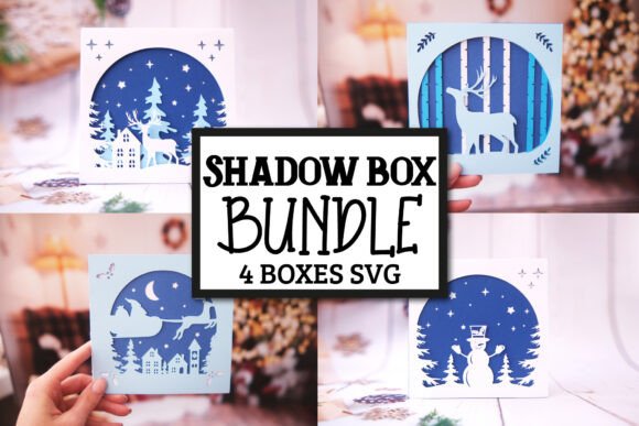 Christmas Shadow Box Template: 3D SVG for Shadow Boxes