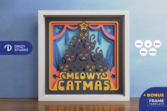 Christmas Tree Black Cat 3D Shadow Box: A Designer's Review
