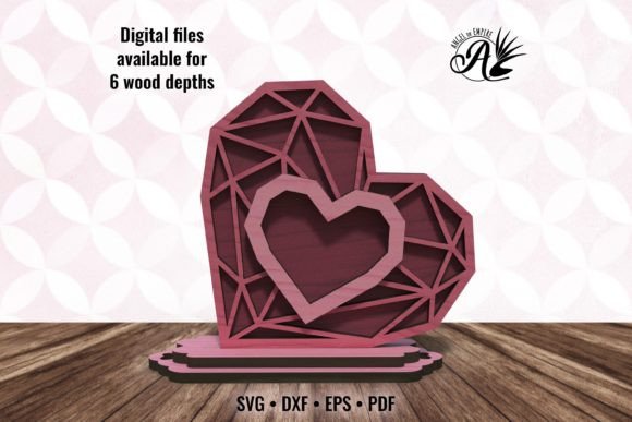 Crystal Heart 3D SVG: A Valentine's Shape for Blogs