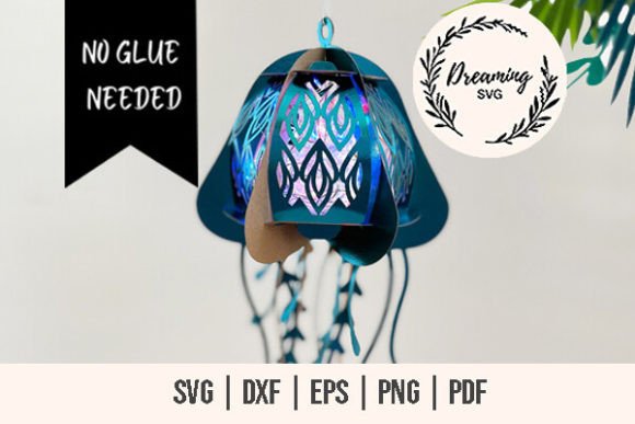 Floral Jellyfish 3D SVG: A Shape for Branding