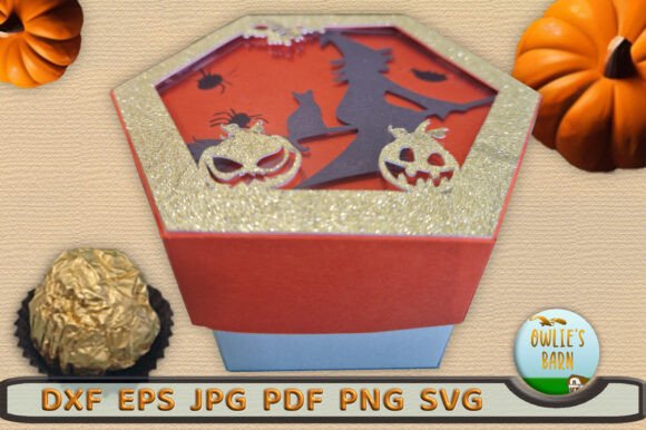 Layered Hexagonal Halloween Box 3D SVG Review