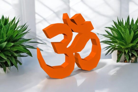 Om Wall Art 3D SVG: Elevating Shapes for Branding