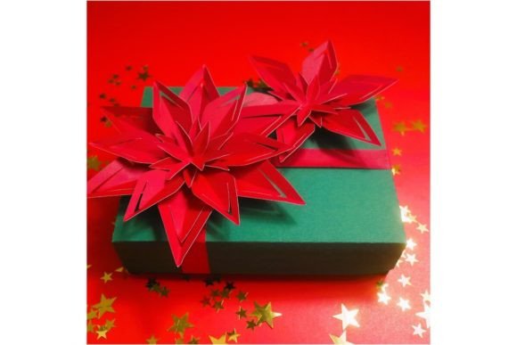 Poinsettia Gift Box 3: A Christmas 3D SVG Review