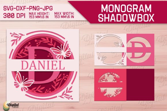 Shadow Box Alphabet Letter D: 3D SVG for Shadow Boxes