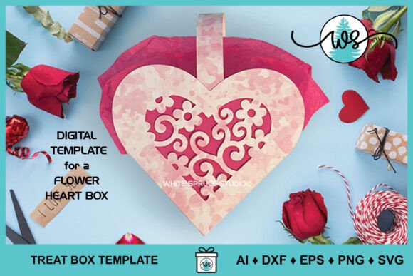 Valentine Heart Box SVG: 3D SVG Shapes for Blogs