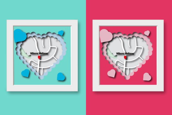 Valentine Heart Shadow Box SVG: 3D Depth for Editors
